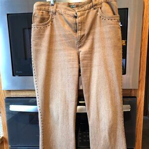 Lauren Jeans Co Ralph Lauren Long Boot Cut Jeans Tan 10